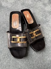 Zoccoli vintage anni - 70, fibbia