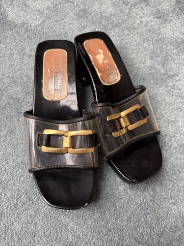 Zoccoli vintage anni - 70, fibbia