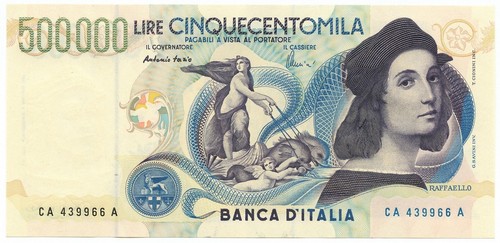 500000 lire banca italia - 500000, d'italia