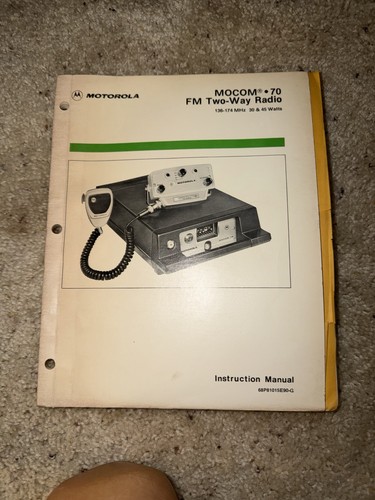 Manuale radio epoca motorola - manuale,