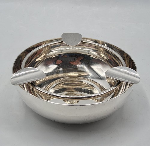 Cendrier métal argenté - en,