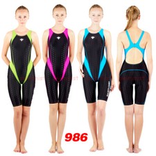 COSTUMI DA BAGNO DONNA HXBY 986 NUOVI CON ETICHETTE COMPETIZIONE ALLENAMENTO CORSA GINOCCHIERE TUTTE LE TAGLIE NUOVI