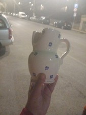 Ceramica Popolare Pugliese Vecchia Brocca In Maiolica Con Decoro Altezza 26 Cm