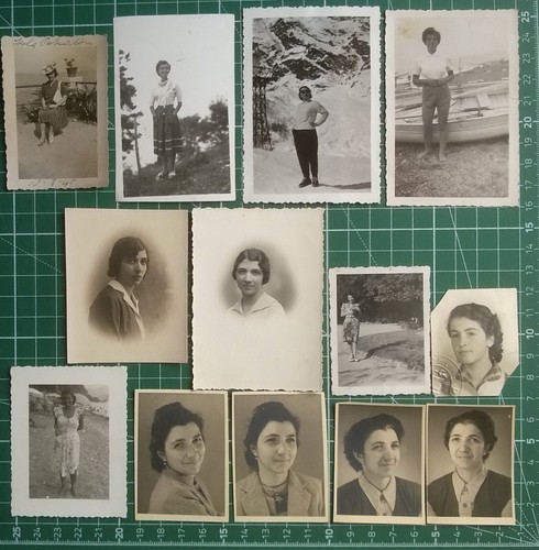 Lotto foto epoca donna - foto,