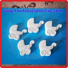 50 Gessetti Profumati CARROZZINA PICCOLA Bomboniera Segnaposto