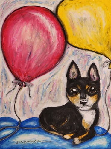 Chihuahua con palloncini - con,