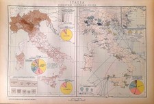 Carta geografica antica ITALIA