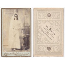 CDV Girl in Confirmation Dress