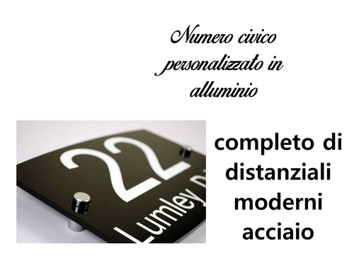 Targa alluminio con numero - con,