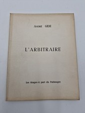 l Arbitraire de ANDRE GIDE