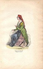 Stampa antica PROCIDA donna