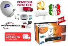 KIT SATELLITE COMPLETO:PARABOLA 60 CM+LNB+ ALTRI ACCESSORI+DECODER TIVU'SAT+CARD