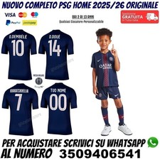 Maglia Psg Paris Saint Germain Bambino 2025 Dembelè Douè Hakimi Kvaratskhelia