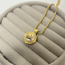 FENDI Collane e Ciondoli Corona Strass Metallo Oro Tondo Accessori Donna