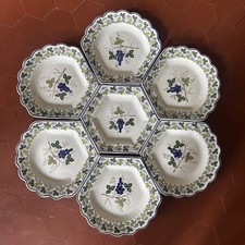 Mondovi Grande Antipastiera Composta da Sette Piatti Decoro Uva Dipinta  Besio