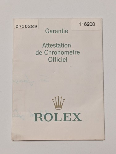 Datejust 116200 warranty - 116200,
