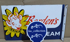 Insegna smaltata porcellana gelato Borden's 18 x 10 pollici 2 lati