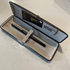 Penna stilografica CARTUCCIA MONTBLANC VIP 585 pennino oro bianco anni 80 NERO-RODINITE