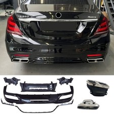 Diffusore + Terminali di Scarico (CROMO) per MERCEDES S-KL. W222 Facelift