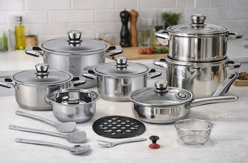 Set pentole acciaio - set,