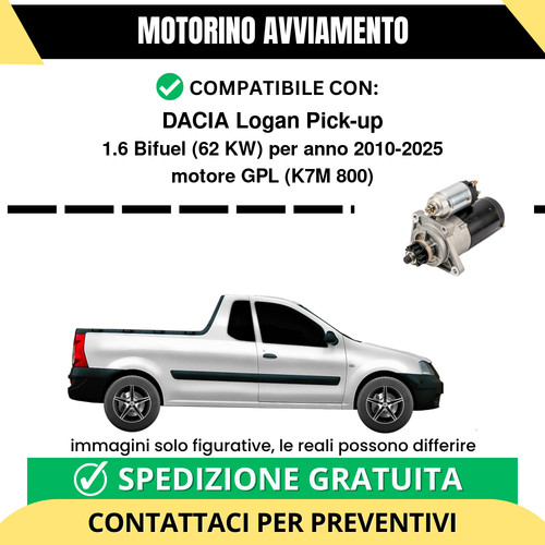 Motorino avviamento dacia - avviamento,