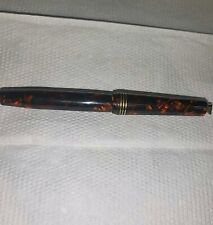 Columbus Extra 80 marble brown fountain pen vintage Celluloide Da Anno 1940