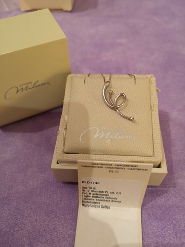 Collana oro bianco diamanti - collana,