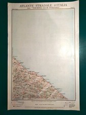 Carta geografica antica RIMINI PESARO SENIGALLIA TCI 1920 Old antique map