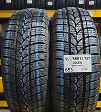 2x Pneumatici Invernali Riken 155/65 R14 75T Snowtimeb2 M+S pneumatici Usati 