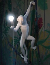 Seletti, 'Monkey' Lamp Hanging, scimmia bianca appesa -Nuovo, no scatolo-