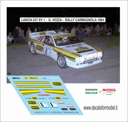 Decals lancia 037 vezza - 1:43,