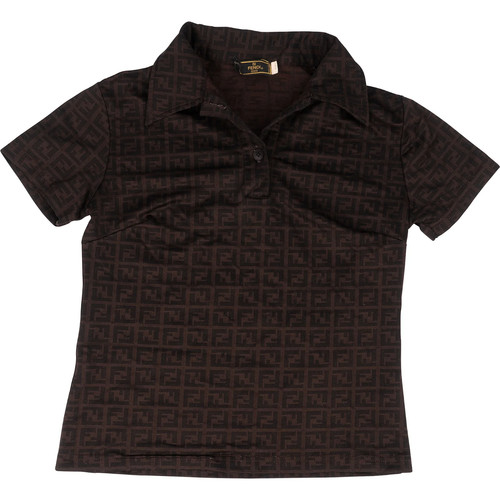 Polo top fendi marrone zucca - polo,