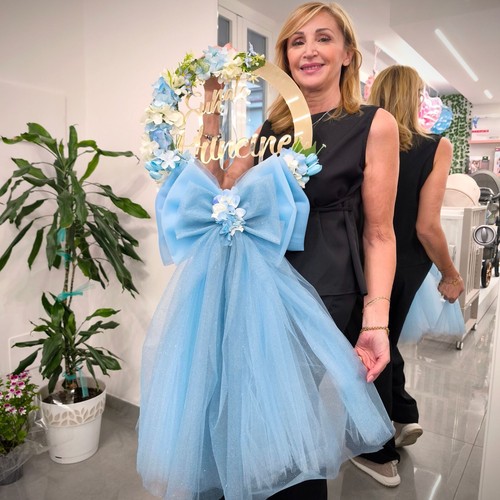 Fiocco nascita tulle con - fiocco,