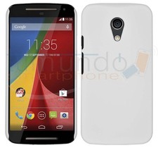 CARCASA FUNDA DURA BLANCA para MOTOROLA MOTO G 2 5" (2nd Gen.) 2014 case