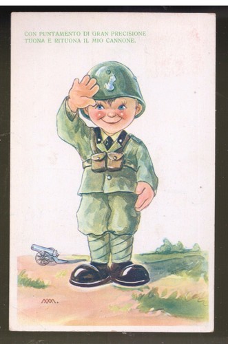 Cartolina militare umoristica - cartolina,