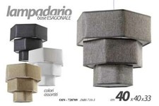 Lampadario esagonale BIANCO 40x40 GICOS mod. OIN-728709 - nuovo da expo negozio
