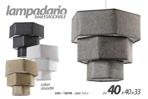 Lampadario esagonale bianco - lampadario,