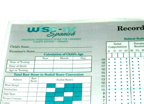 Wisc spanish intelligence - spanish,