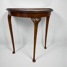 Tavolo consolle da ingresso Mezzaluna antica tavolino piano in radica Stile Deco