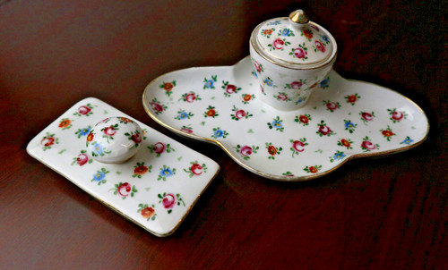 Antico set scrivania - , dipinto