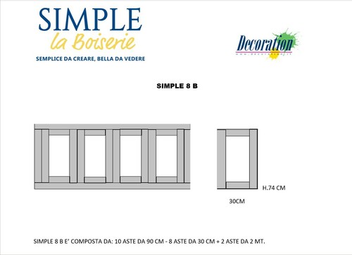 Boiserie simple mdf - boiserie, in