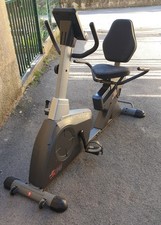 HOMCOM Cyclette Orizzontale con Seduta Regolabile 8 Resistenze e Monitor LCD