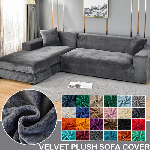 Velvet sofa cover - sofa,