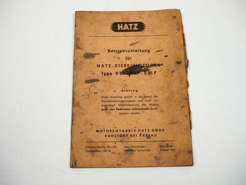 Hatz e80 e85 e85f - e80, motore