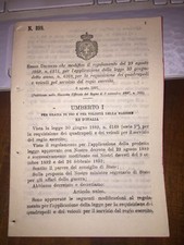 REGIO DECRETO MOD REG X REQUISIZIONE DEI QUADRUPEDI E VEICOLI X ESERCITO CAVALLI