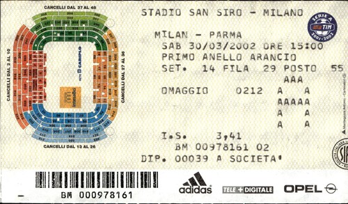 Biglietto stadio milan - biglietto,