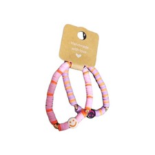 Braccialetti In Silicone handmade con smiley – rosa, arancione e lilla 🩷🧡💜
