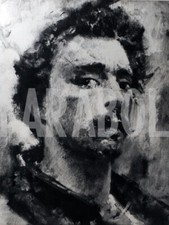 Foto Vintage Arte Autoritratti Pittori Paolo Francesco Michetti stampa 21x27 cm