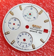 quadrante orologio crono 26,5 mm seiko quartz sports 150 alarm 7t32 6b9l 6b70 