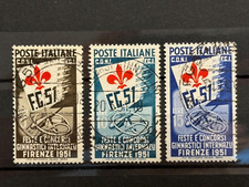 1951 ITALIA - GIOCHI GINNICI 3v - USATI con firma al verso (2 Colla) - perfetti